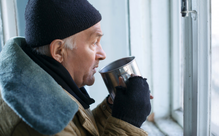 un homme sans-abris