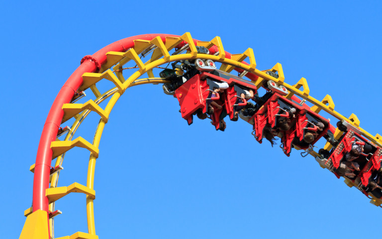 Rollercoaster in pretpark