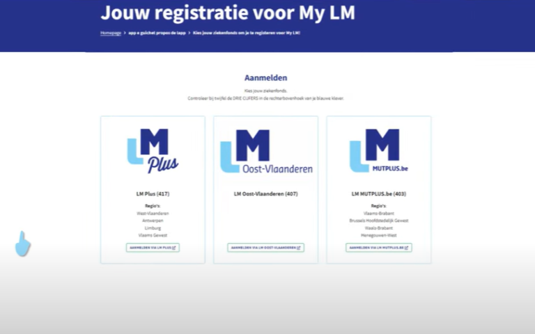 Stap 2 - Regio selecteren