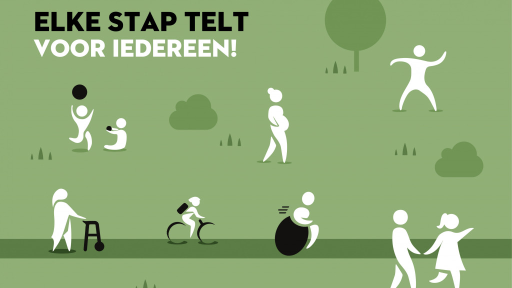 Pancarte Vlaamse Overheid: elke stap telt voor iedereen