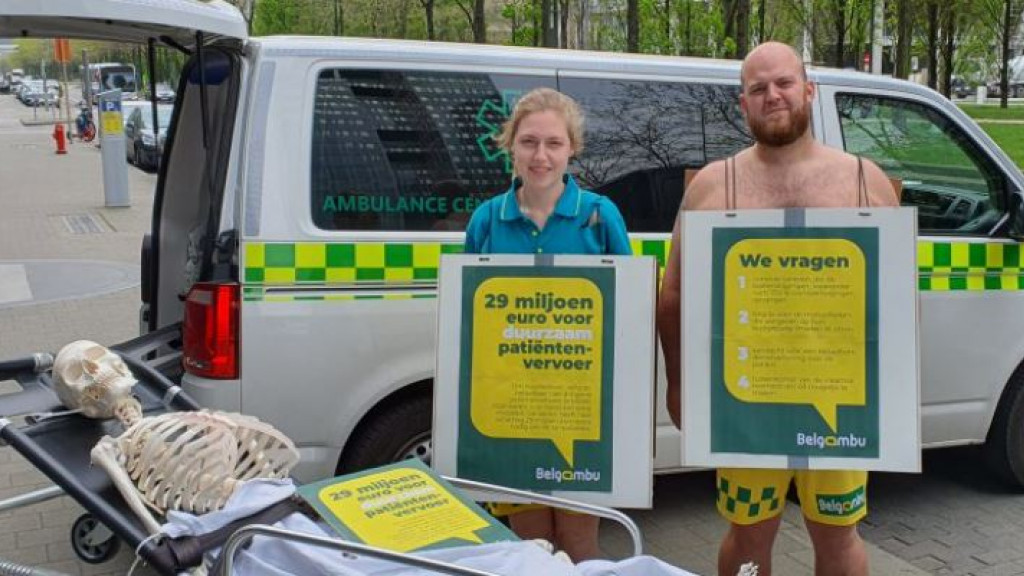 Ambulanciers voeren actie