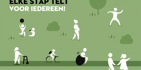 Pancarte Vlaamse Overheid: elke stap telt voor iedereen