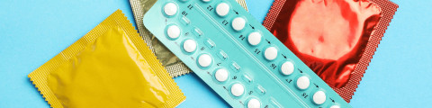 Moyens de contraception avec préservatifs et pilules