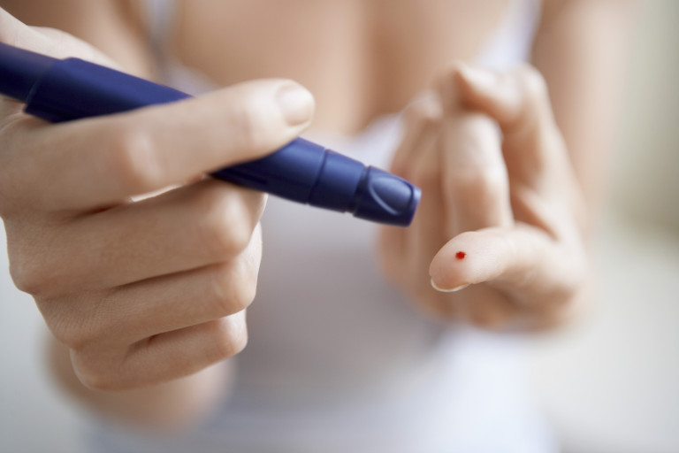 Bloedprik glucose diabetes