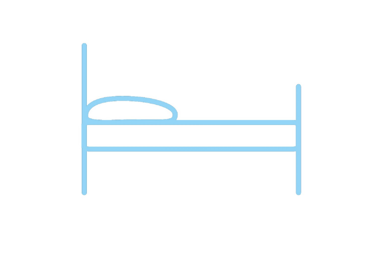 LM icoon bed lichtblauw