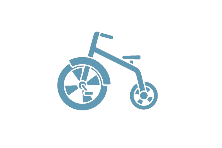 LM icoon fiets grijsblauw