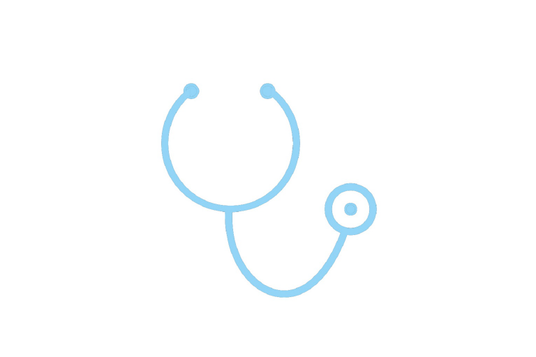 LM icoon stetho lichtblauw