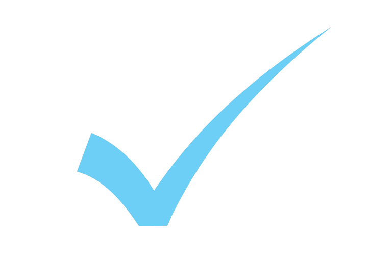 LM icoon vinkje blauw