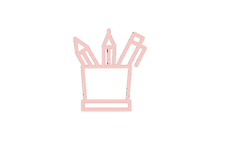 LM icoon werk hervatten roze