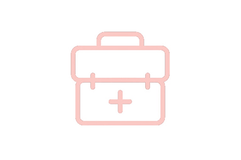 ML icone médecin et sa trousse rose