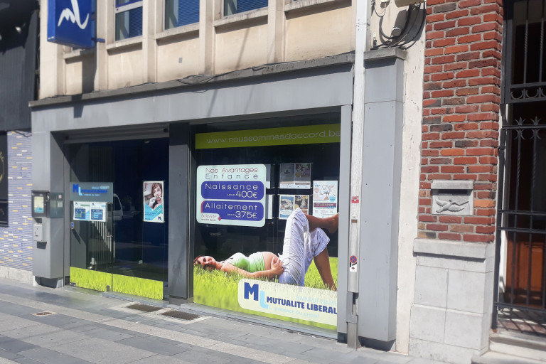 Vitrine agence ML Hainaut-Namur La Louvière