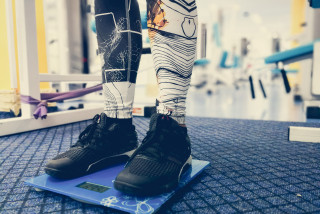 Digitale weegschaal in de fitness