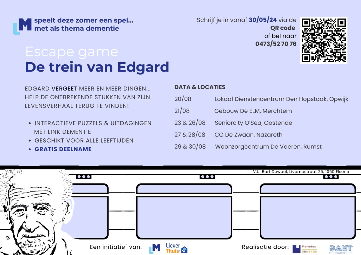 Flyer Escape game de trein van Edgard