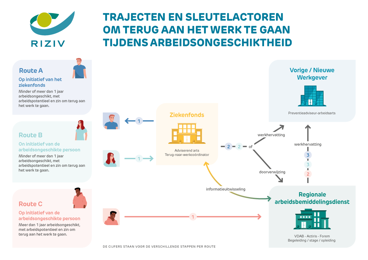 Inforgraphic trajecten en sleutelacties TNW-traject