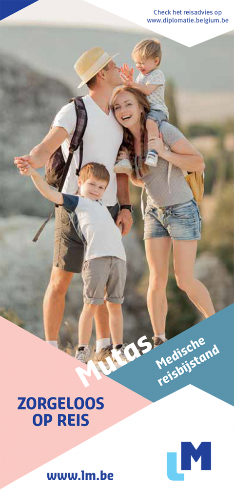 zorgeloos op reis met Mutas Medische reisbijstand cover folder 2022